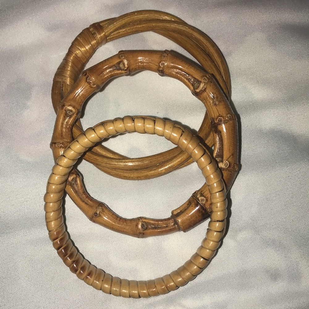 Vintage 1980’s Wood Bracelets